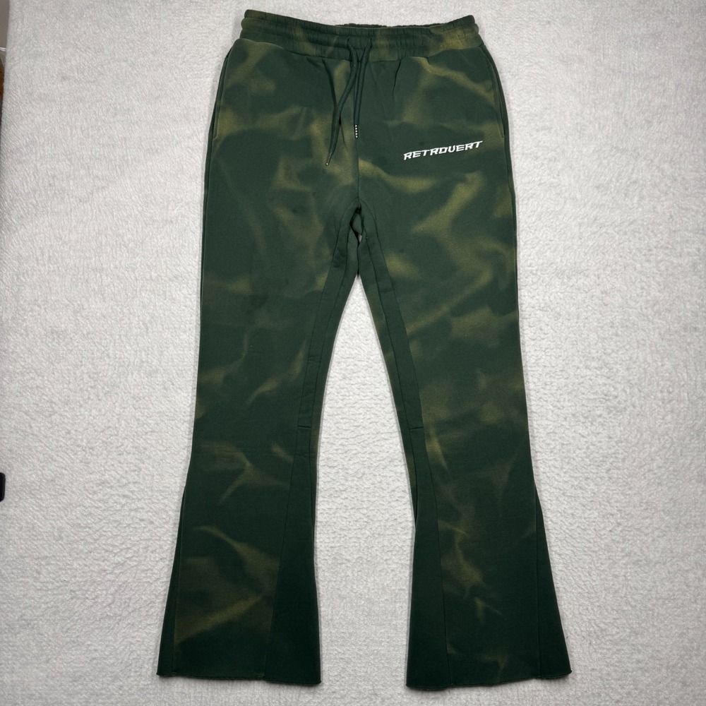 RETROVERT Flare Sweatpants Green Pants Men's Size Medium